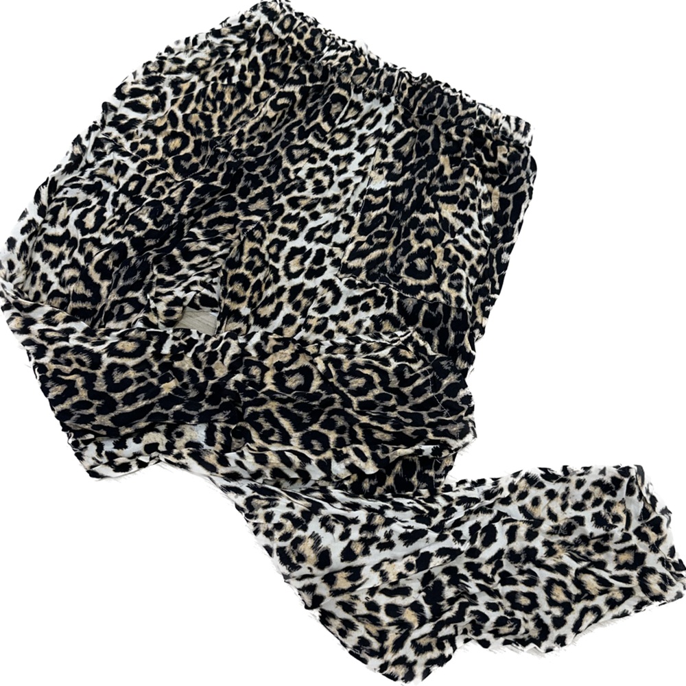 Cheetah Romper Dress Pants